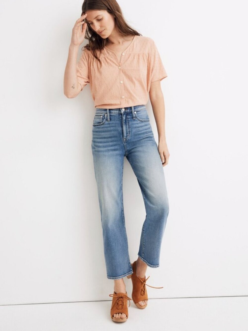 Madewell Slim Wide-Leg Crop Jeans 27